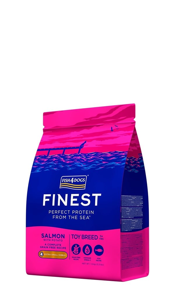 Fish4Dogs Finest Adult Toy Breed Salmon With Potato (Extra Small Kibble) 1.5kg