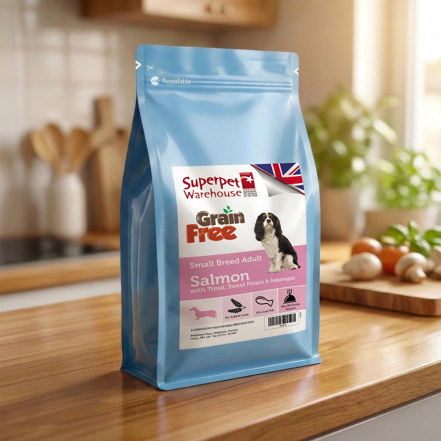 Superpet Grain Free Adult Small Breed Salmon 2Kg