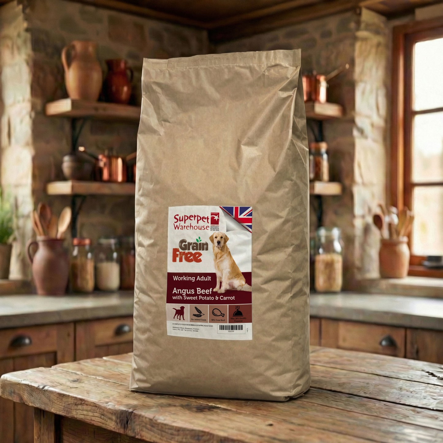 Superpet Grain Free Adult Beef Working Dog 15kg