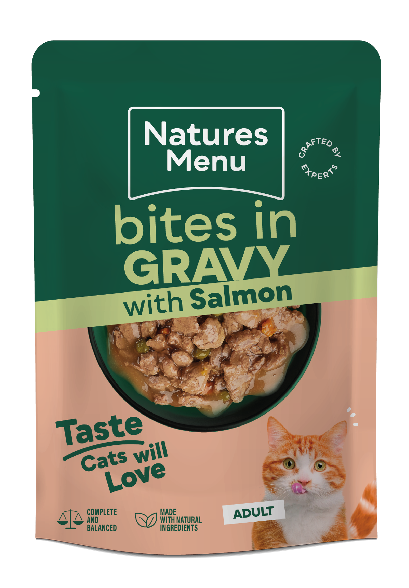 Natures Menu Cat Bites Salmon In Gravy 85g
