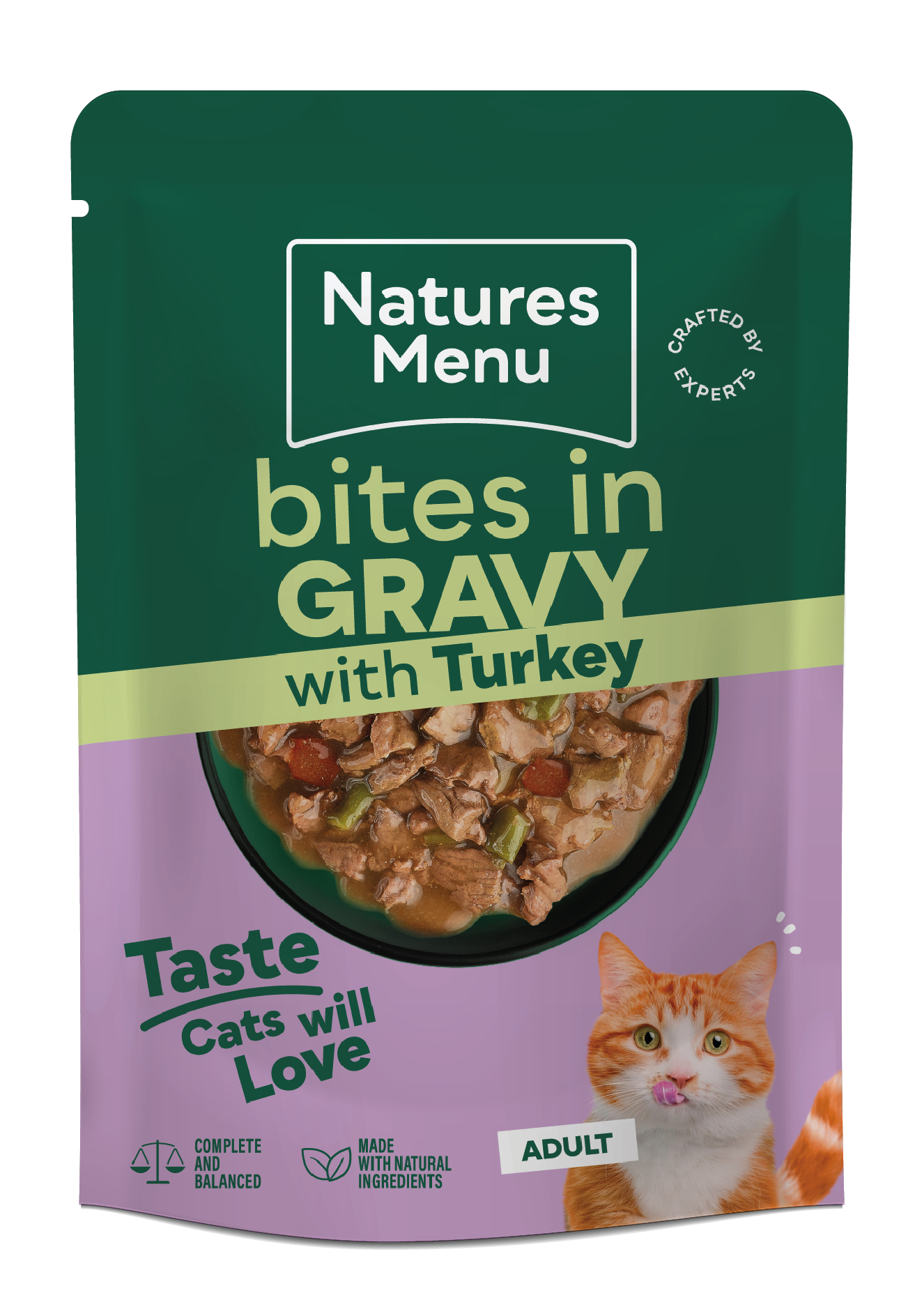 Natures Menu Cat Bites Turkey In Gravy 85g
