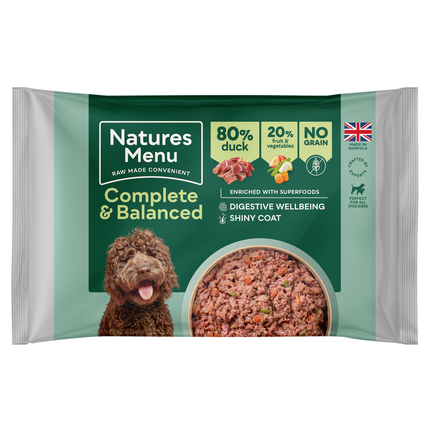 Natures Menu 80/20 Succulent Duck Block 500g
