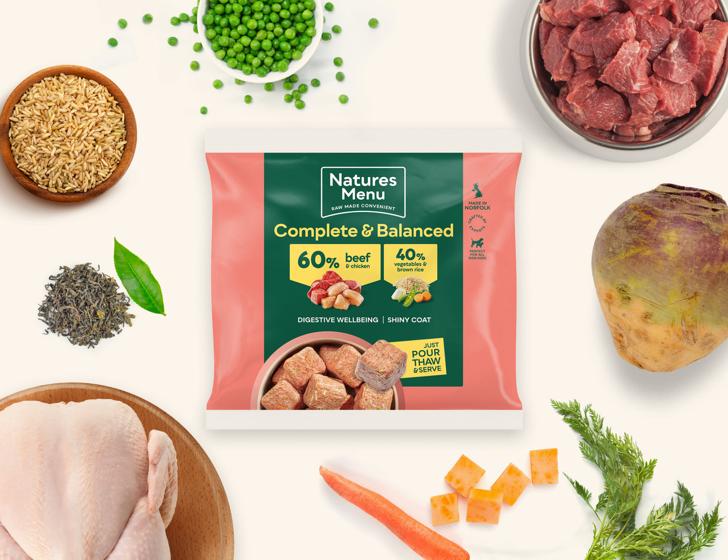 Natures Menu 60% Beef and Chicken Nuggets 1kg