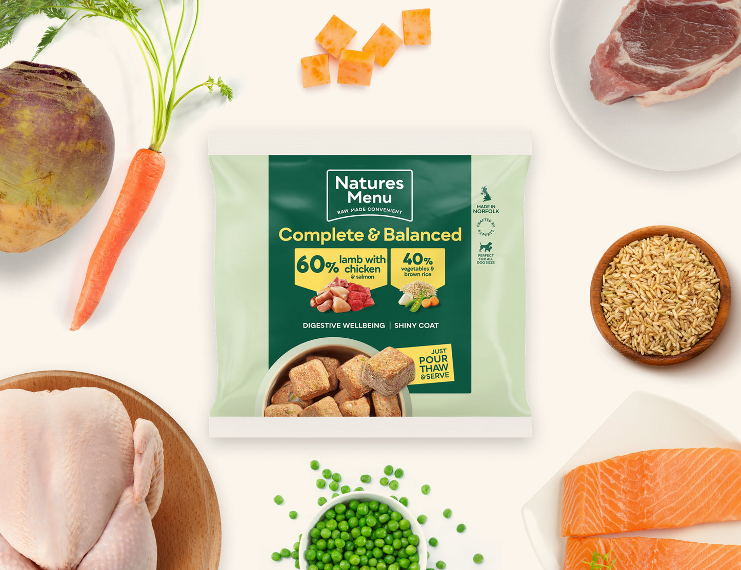 Natures Menu 60% Lamb and Chicken Nuggets 1kg