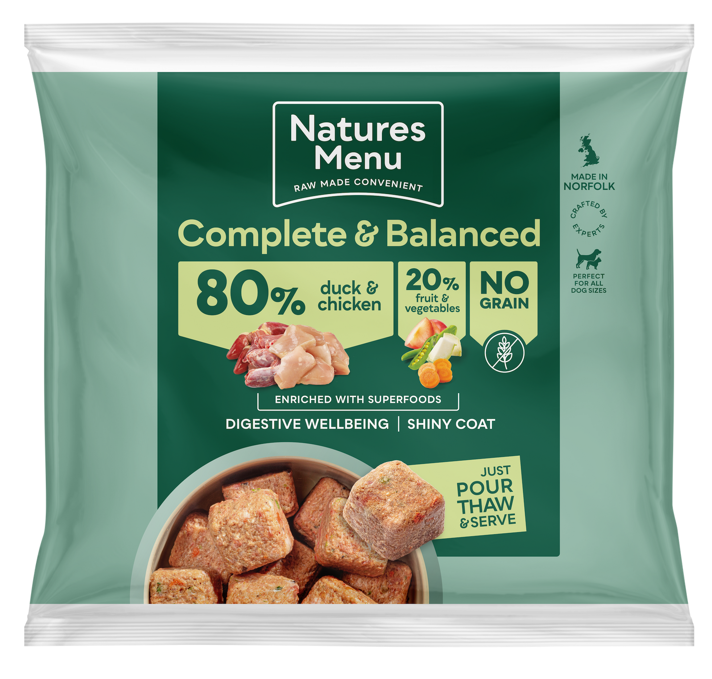 Natures menu 80% Duck and Chicken Nuggets 1kg