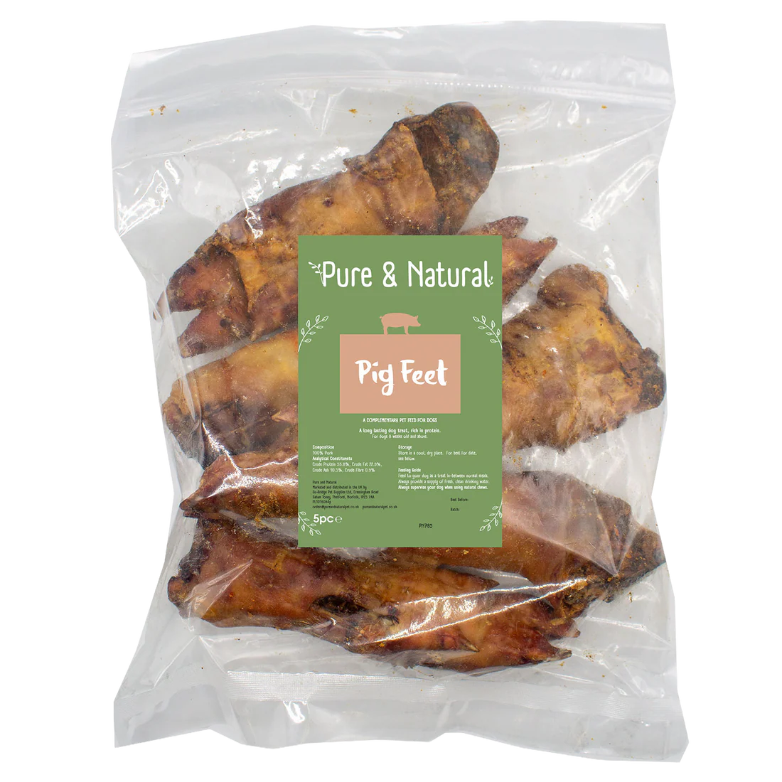 Pure & Natural Pig Feet 5 Pack