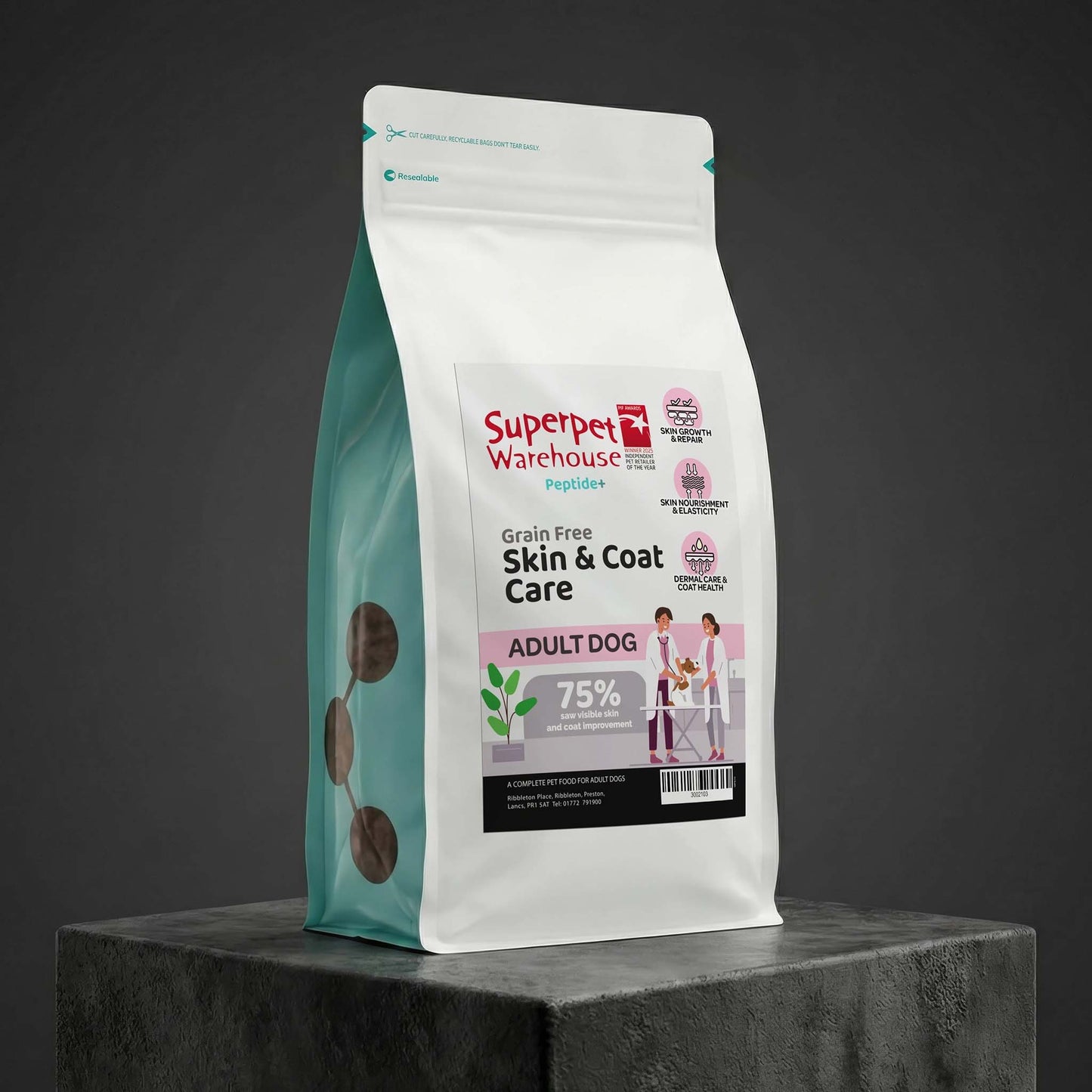 Superpet Warehouse Peptide+ Grain Free Skin & Coat Care 1.5Kg