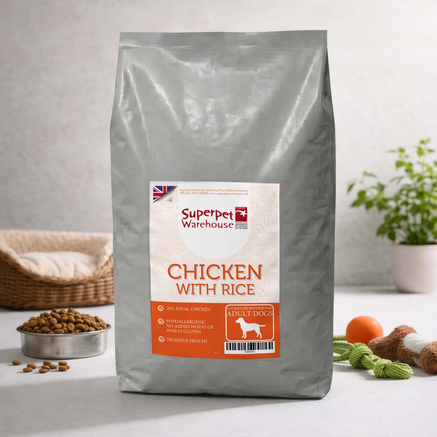 Superpet Super Premium Dog Adult Chicken & Rice 12kg