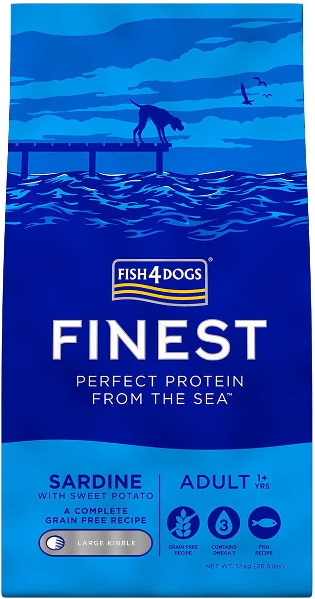 Fish4Dogs Finest Adult Sardine With Sweet Potato (Large Kibble) 12kg product image