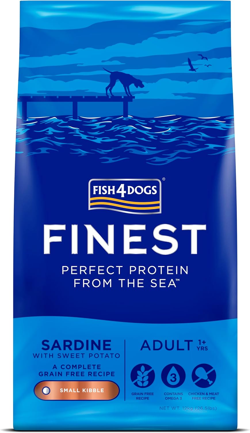 Fish4Dogs Finest Adult Sardine With Sweet Potato (Small Kibble) 12kg product image