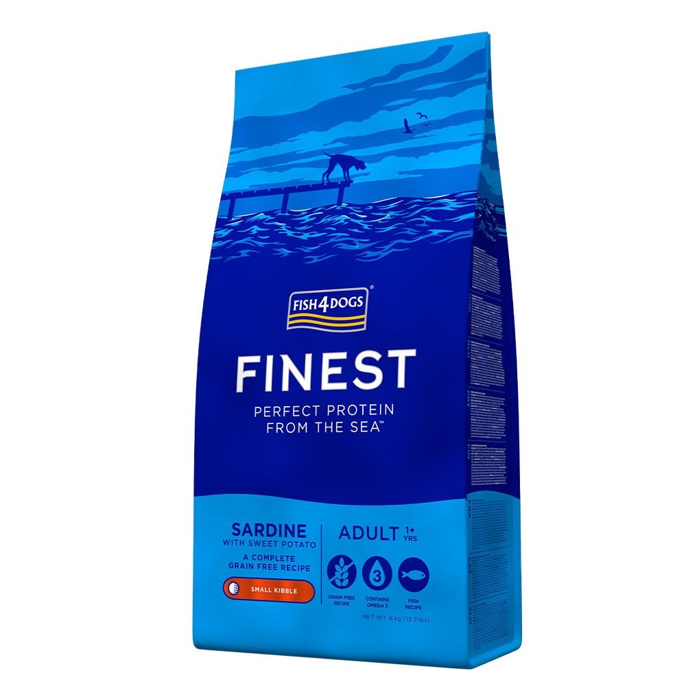 Fish4Dogs Finest Adult Sardine With Sweet Potato (Small Kibble) 6kg product image