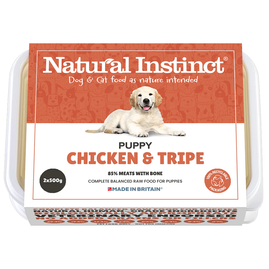 Natural Instinct Puppy Chicken & Tripe 2x500g