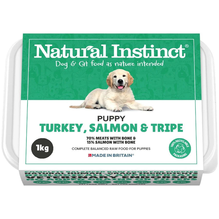 Natural Instinct Puppy Turkey, Salmon & Tripe 2x500g