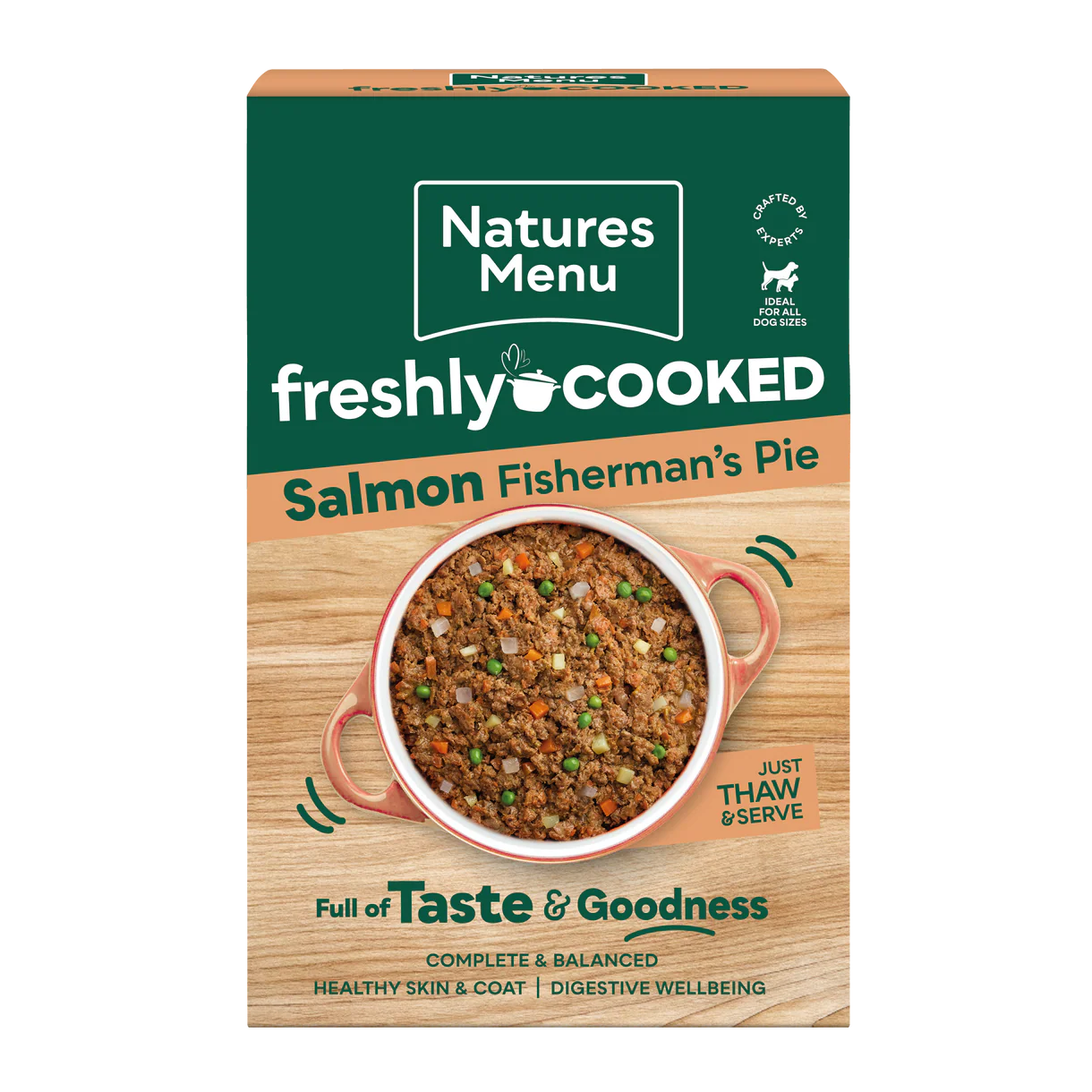 Natures Menu Freshly Cooked Salmon Fisherman's Pie (With Beef) 400g