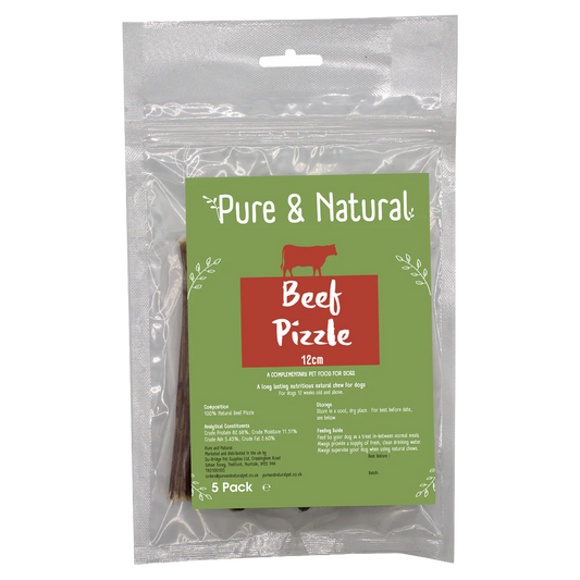 Pure & Natural Beef Pizzle 12cm 5 Pack