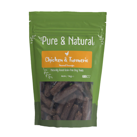 Pure & Natural Sausages Chicken & Turmeric 6cm 1kg