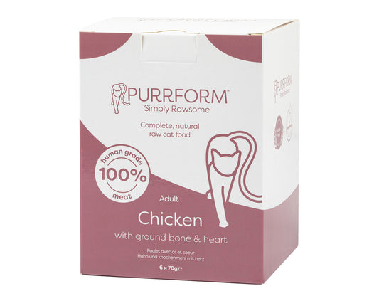 Purrform Pouches Chicken And Ground Bone With Heart 6X70g