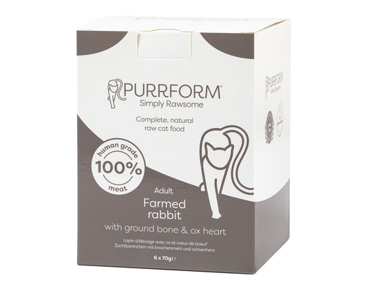 Purrform Rabbit With Bone & Ox Heart 6X70g