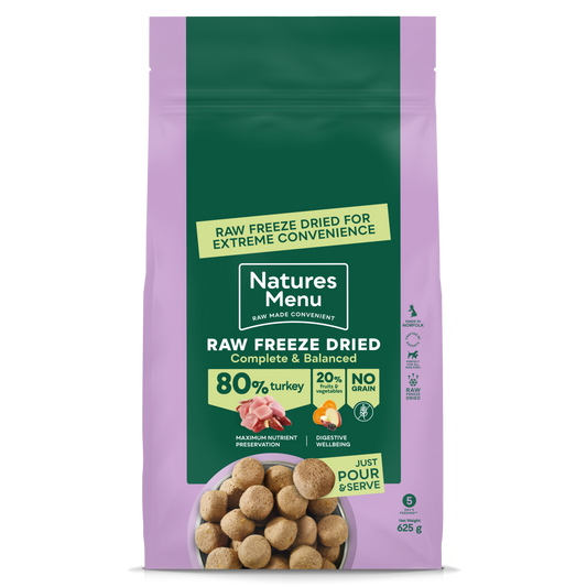 Natures Menu Freeze Dried Complete Turkey 625g