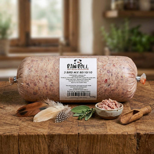 Just Natural Raw Roll 3 Bird (Chicken/Duck/Turkey) 460g