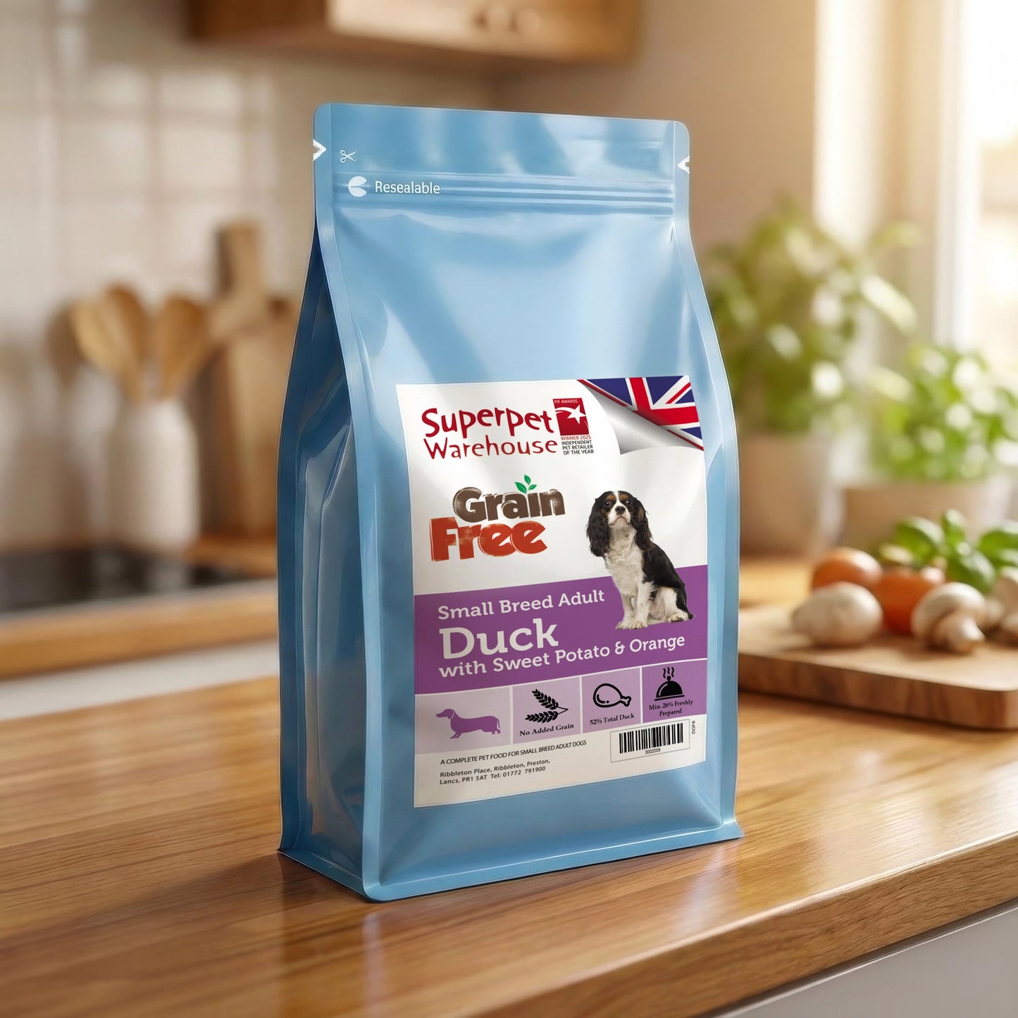 Superpet Grain Free Adult Small Breed Duck 2Kg