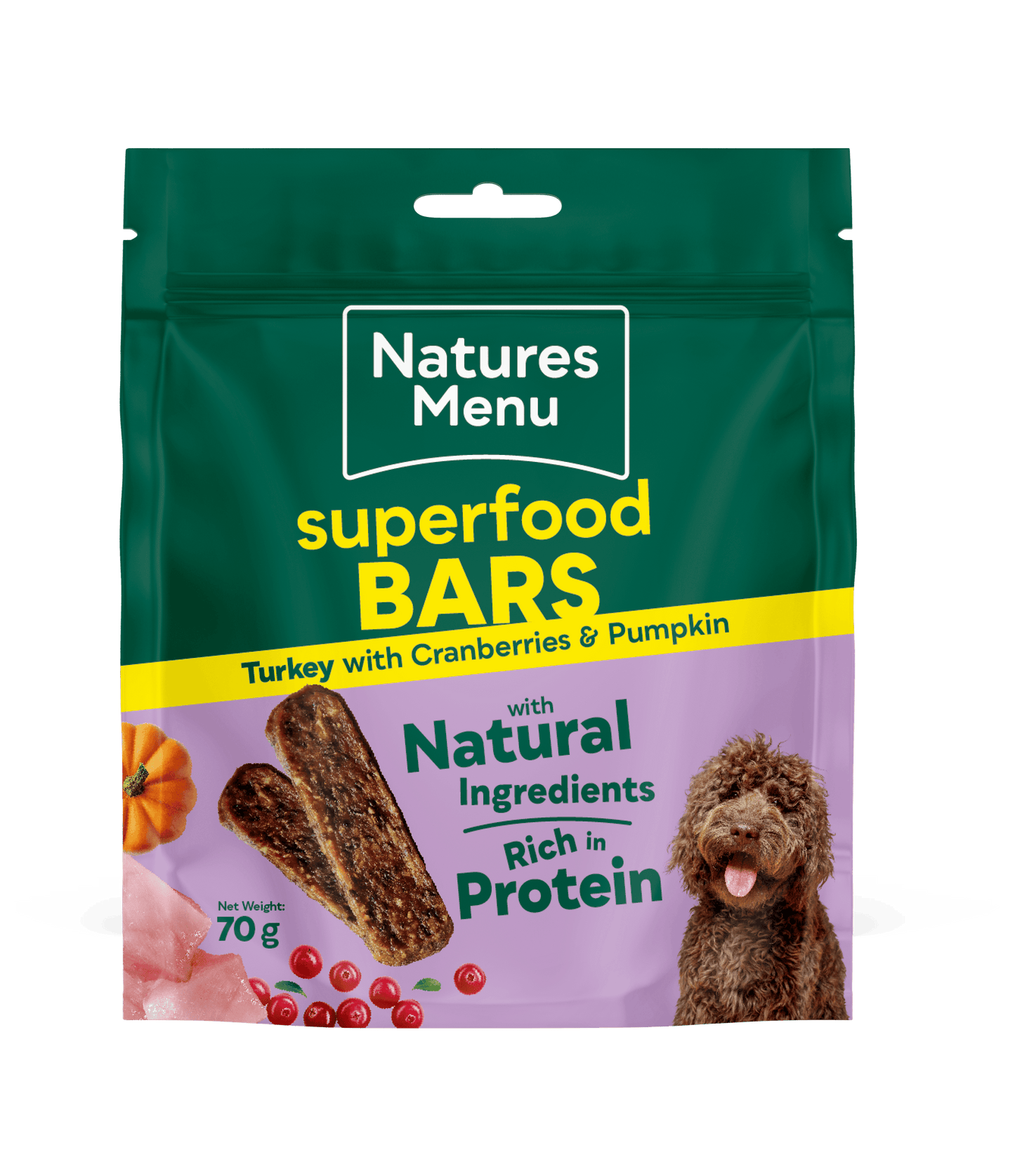 Natures Menu Superfood Bars Turkey 70g
