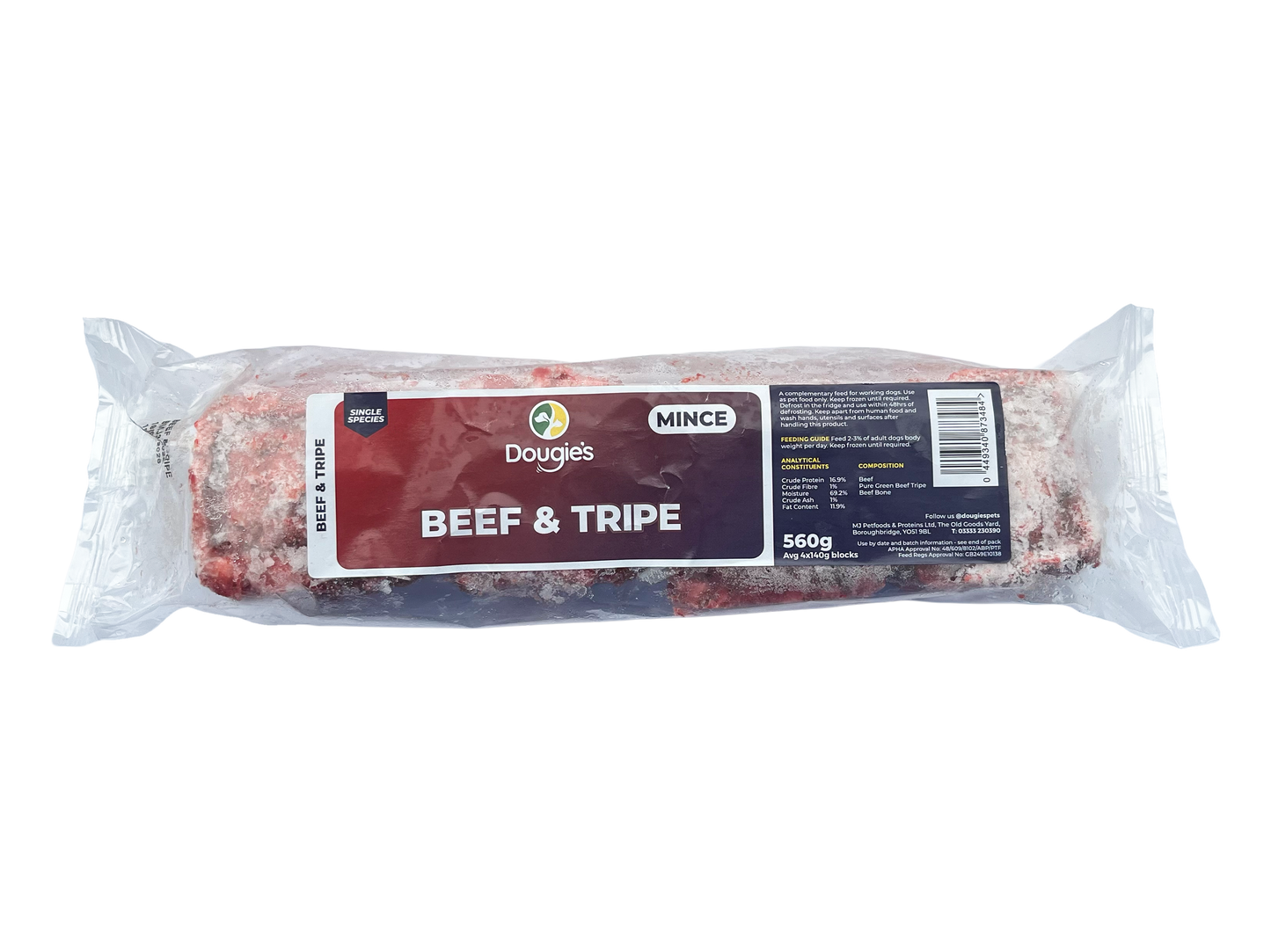 Dougies Just Mince Beef & Tripe 560g