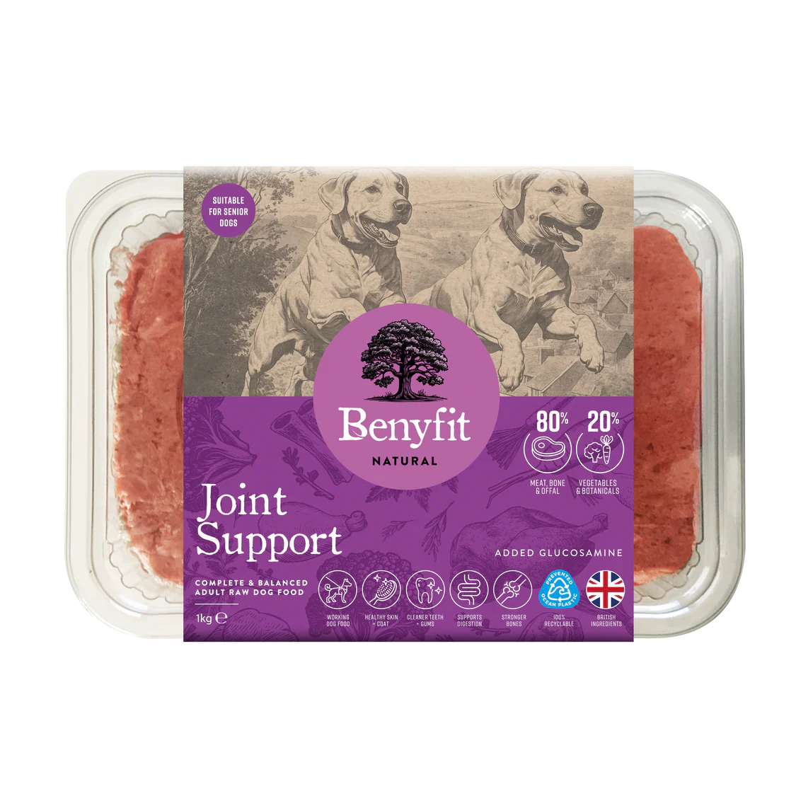 Benyfit Natural Joint Support Complete Raw Working Dog Food 1kg