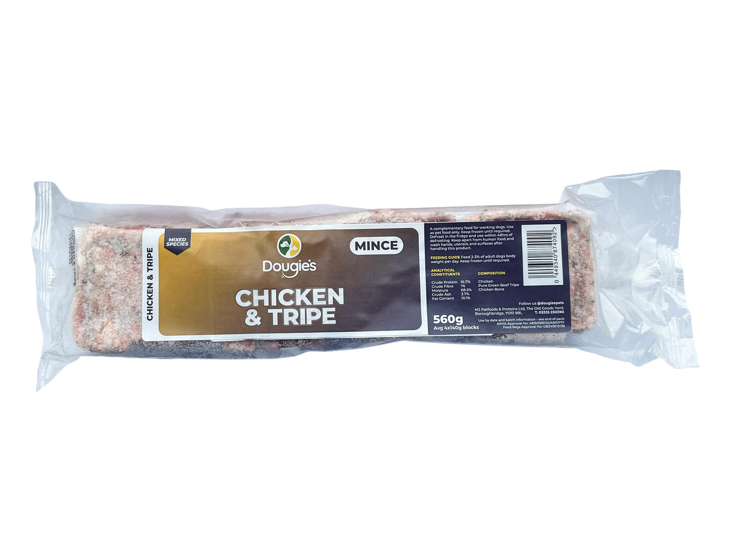 Dougies Just Mince Chicken & Tripe 560g