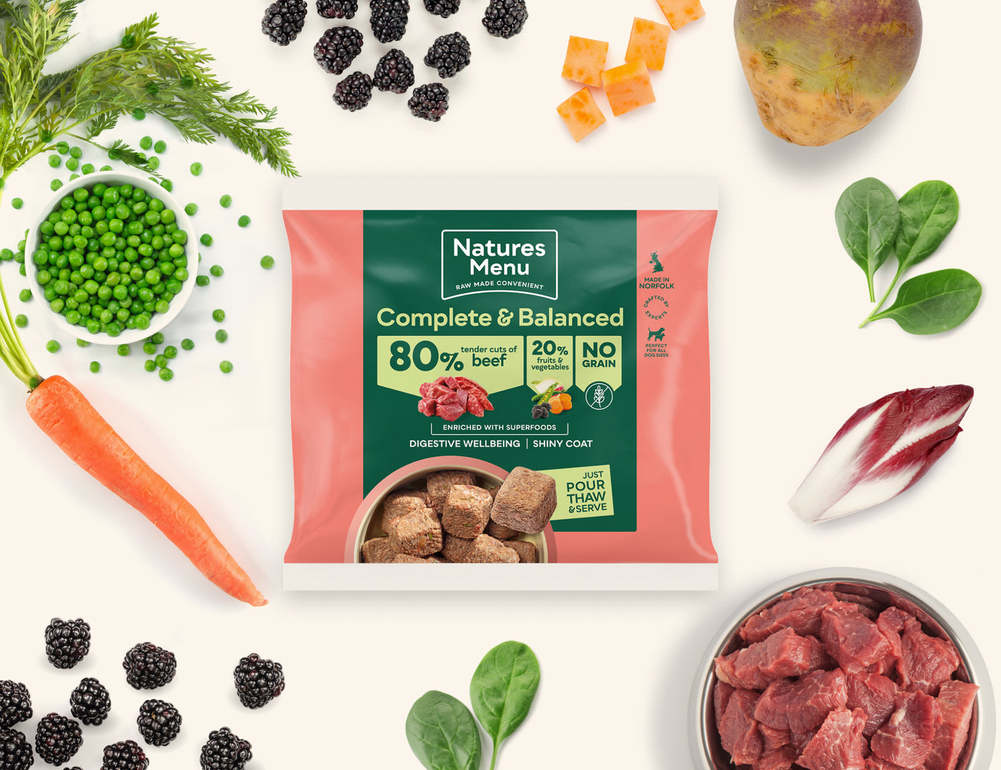 Natures Menu 80% Beef Nuggets 1kg