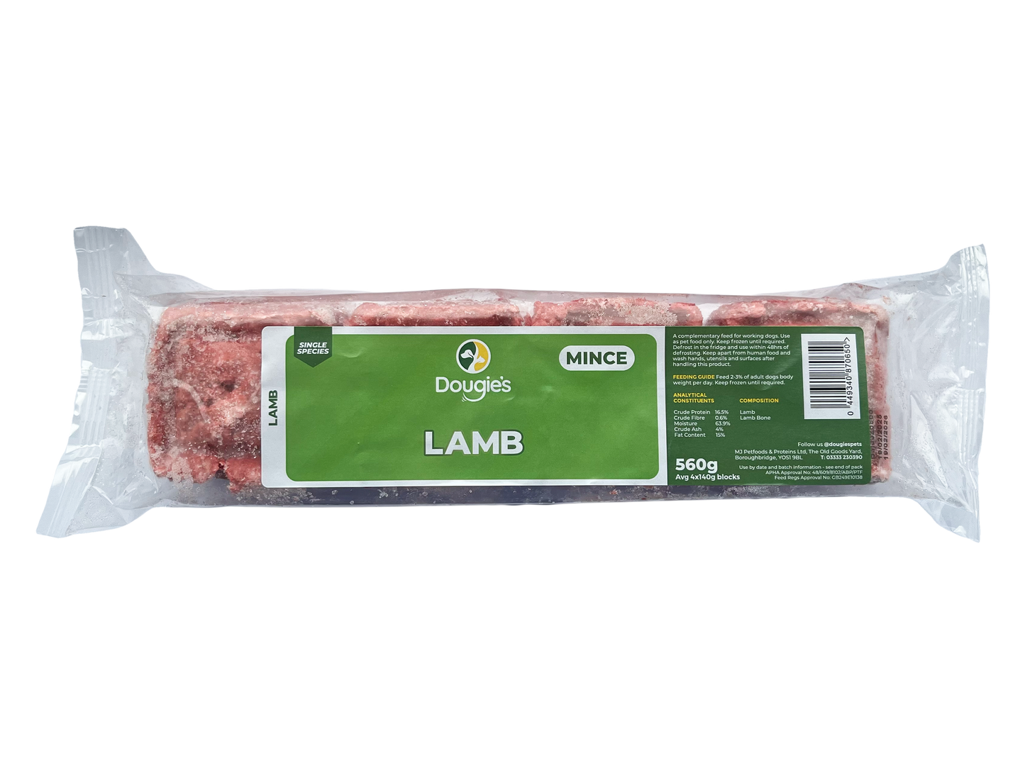Dougies 80/10/10 Lamb 560g