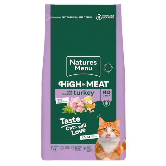 Natures Menu High In Meat Cat Turkey 3kg