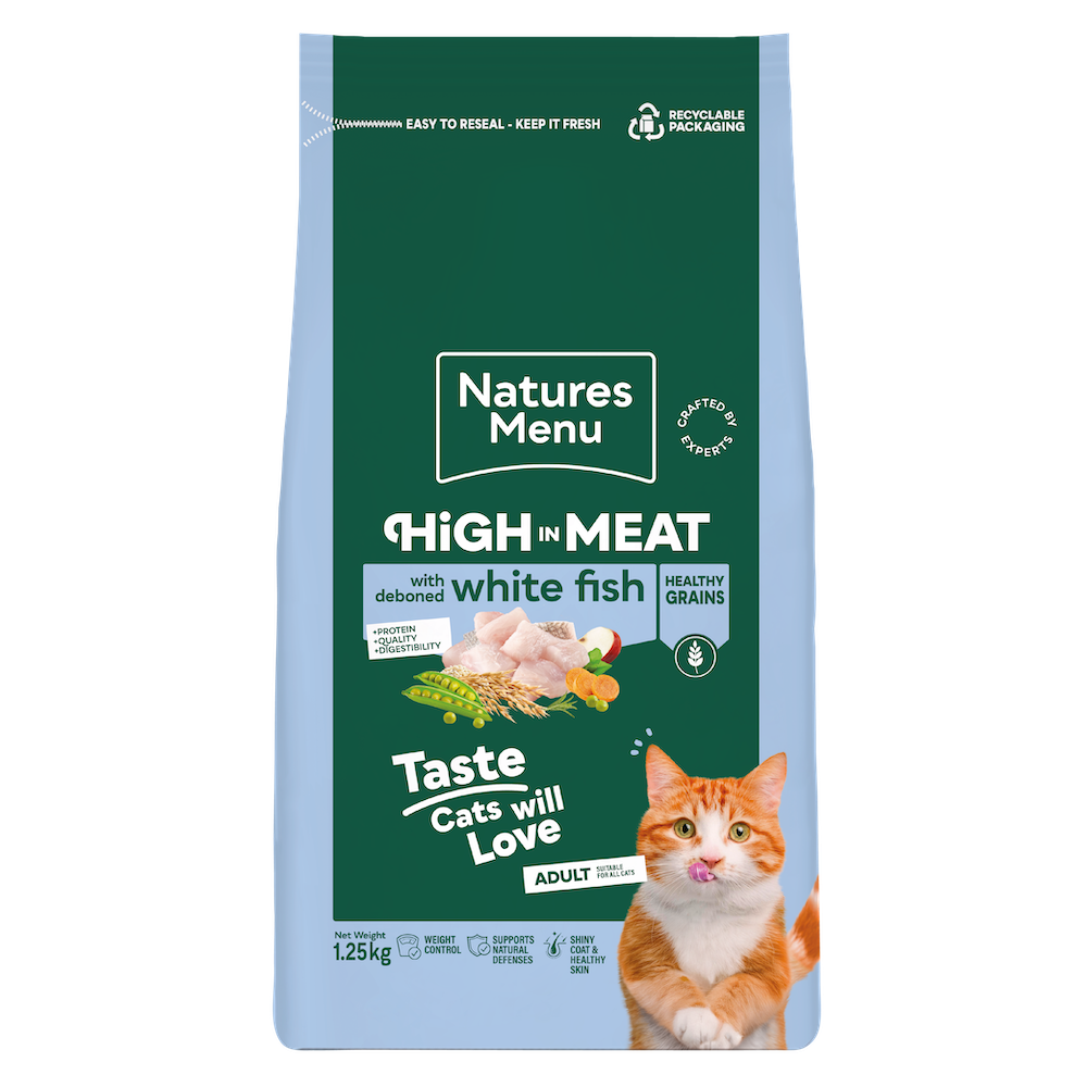 Natures Menu High In Meat Cat White Fish 1.25kg