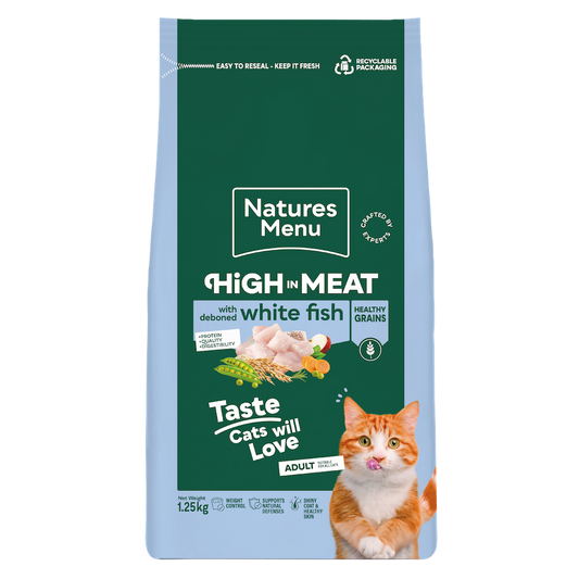 Natures Menu High In Meat Cat White Fish 1.25kg