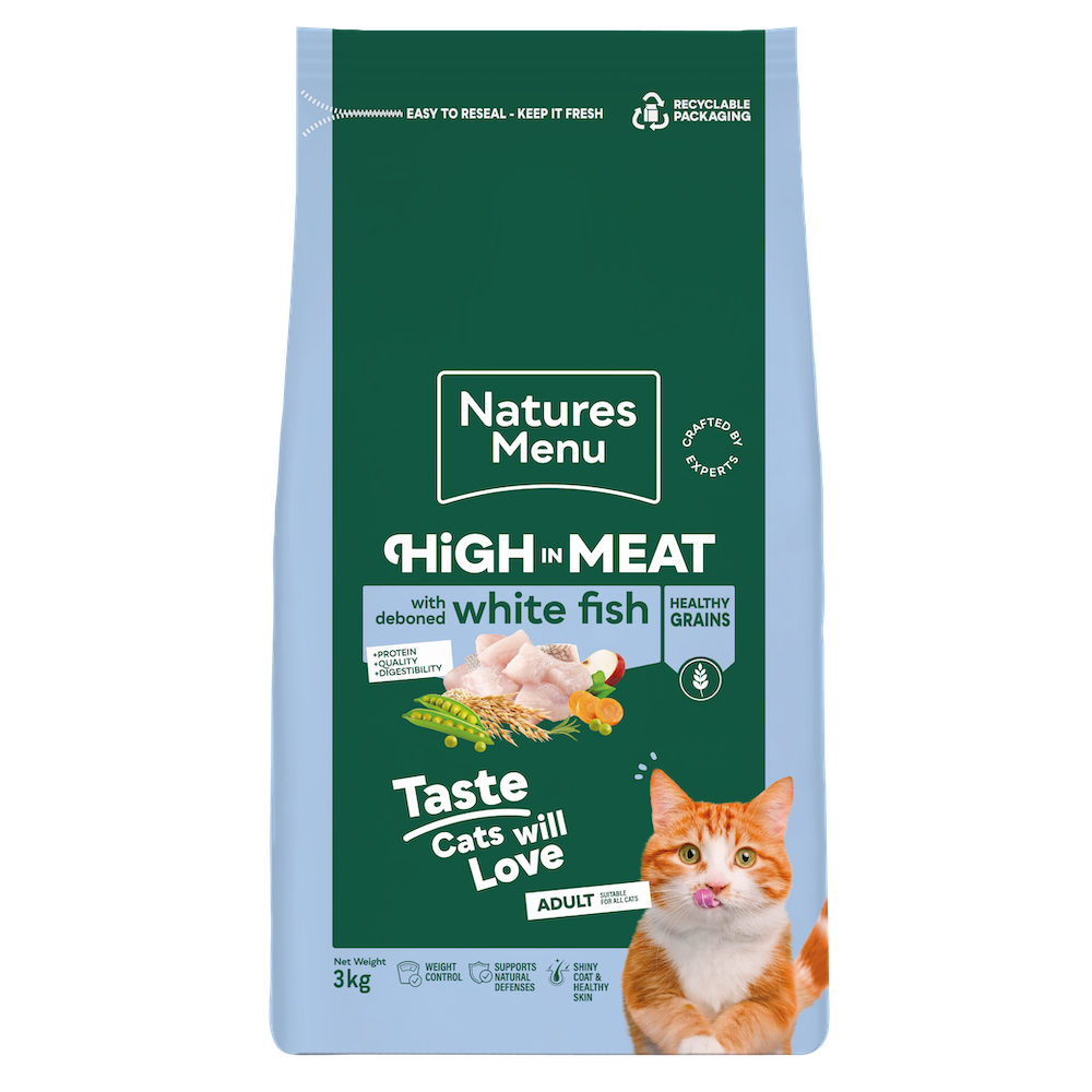Natures Menu High In Meat Cat White Fish 3kg
