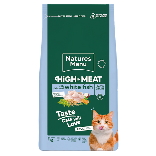 Natures Menu High In Meat Cat White Fish 3kg