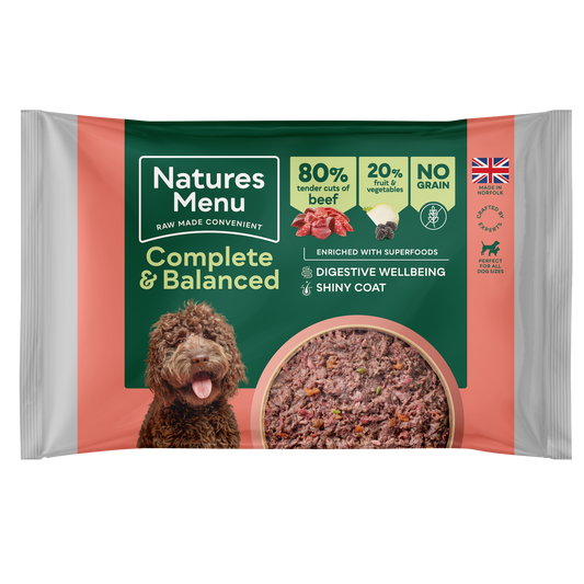 Natures Menu 80/20 Grass Fed Beef Block 500g