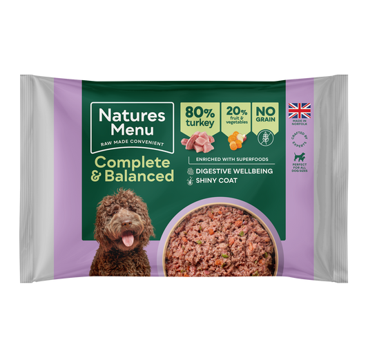 Natures Menu Turkey 80/20 Block 500G