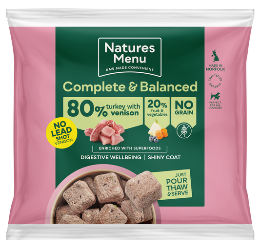Natures Menu 80% Turkey and Venison Nuggets 1Kg