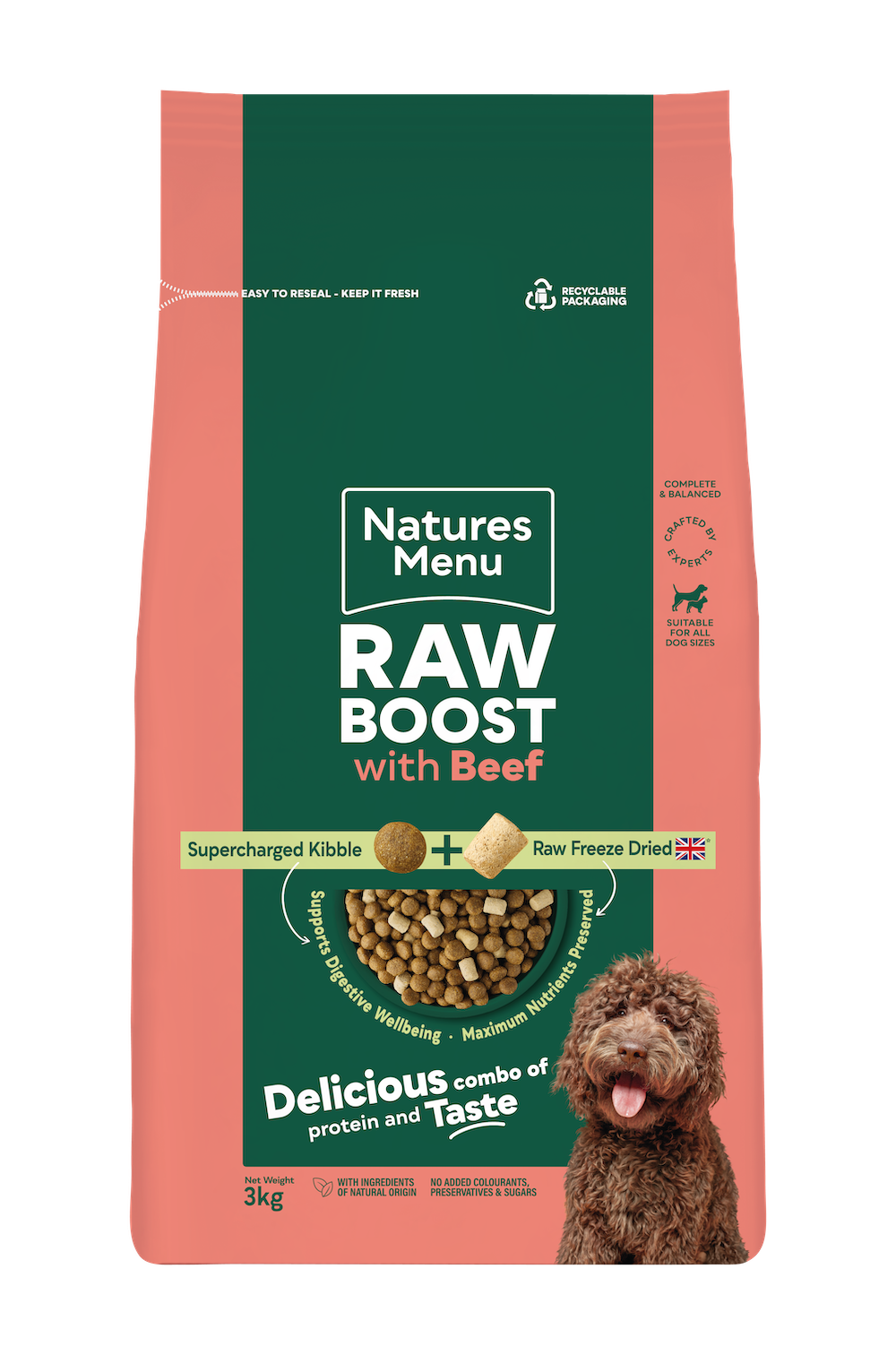 Natures Menu Raw Boost Beef with Grain 3kg