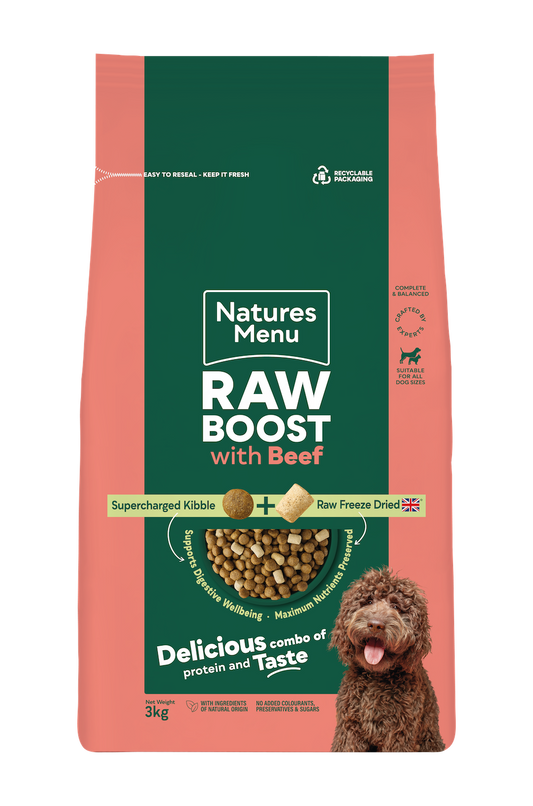 Natures Menu Raw Boost Beef with Grain 3kg
