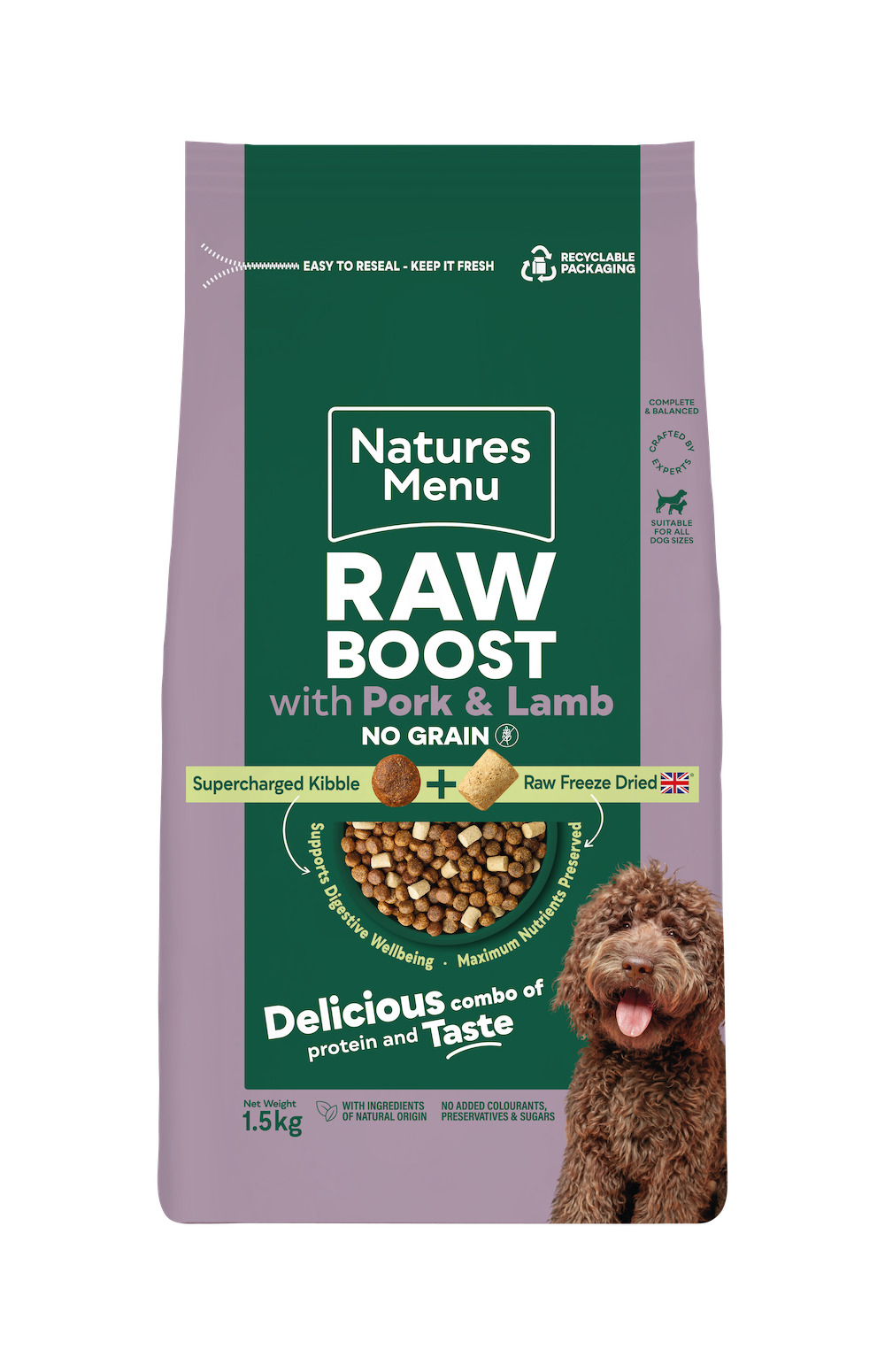 Natures Menu Raw Boost Pork And Lamb 1.5 Kg