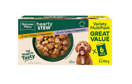 Natures Menu Hearty Stews Chicken & Turkey Multipack 6 x 415g