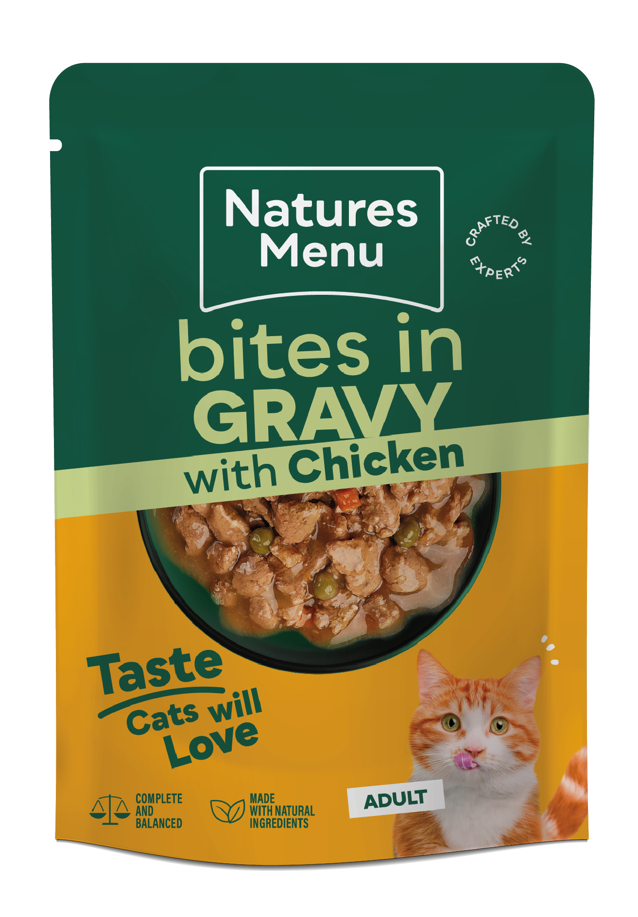 Natures Menu Cat Bites in Gravy Chicken 85g