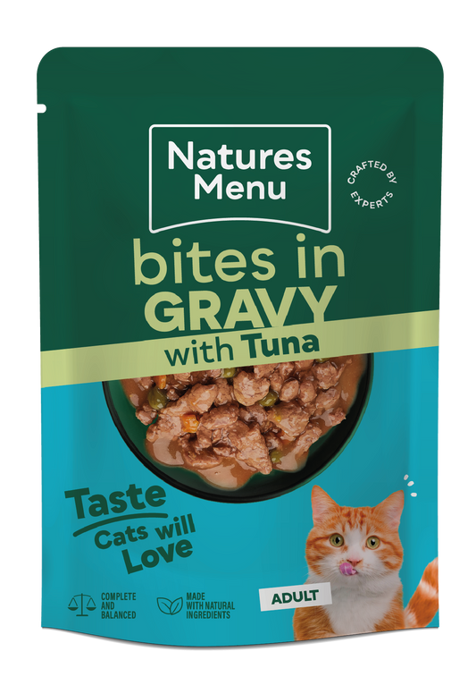 Natures Menu Cat Bites Tuna In Gravy 85g