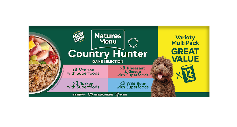 Natures Menu Country Hunter Game Meat Selection 12x400g Can Multipack