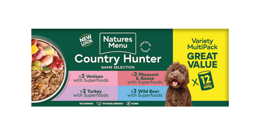 Natures Menu Country Hunter Game Meat Selection 12x400g Can Multipack