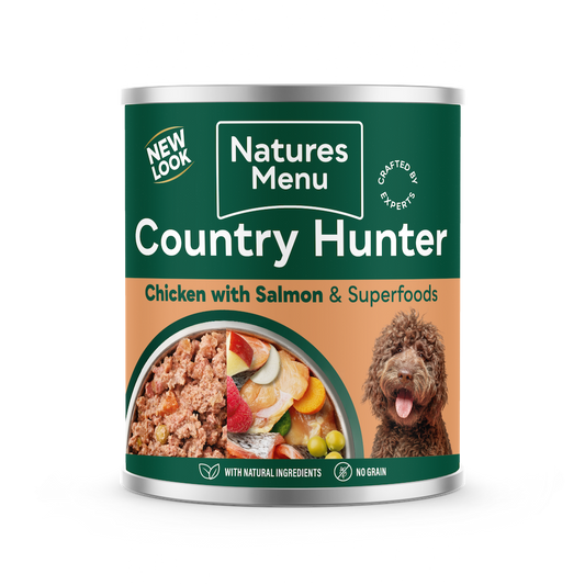 Natures Menu Country Hunter Salmon and Chicken with Superfoods Can 600g