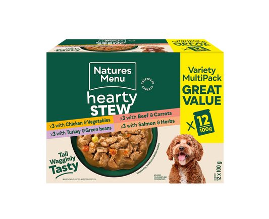 Natures Menu Hearty Stew Pouches Multipack 12 x 100g