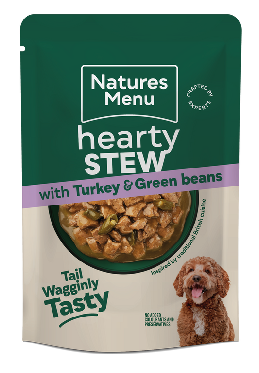 Natures Menu Hearty Stew Pouches with Turkey & Green Beans 8 x 100g